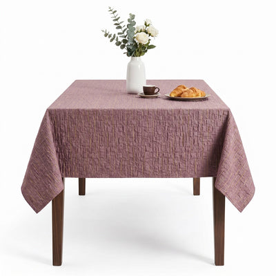 Noble Textured Jacquard Tablecloth – Purple