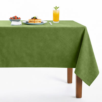 Newport118 Velvet Tablecloth – Olive