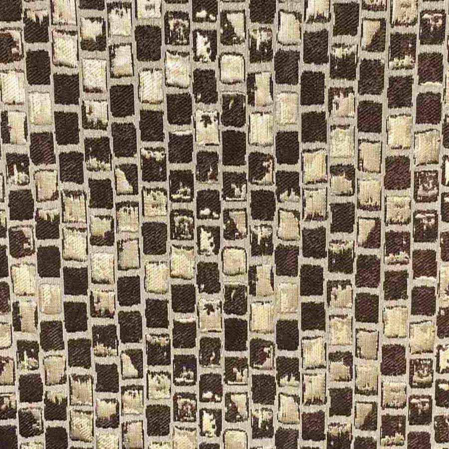 Brick PATIO Jacquard Print Metallic Fabric by the Yard - 118 Inch Wide