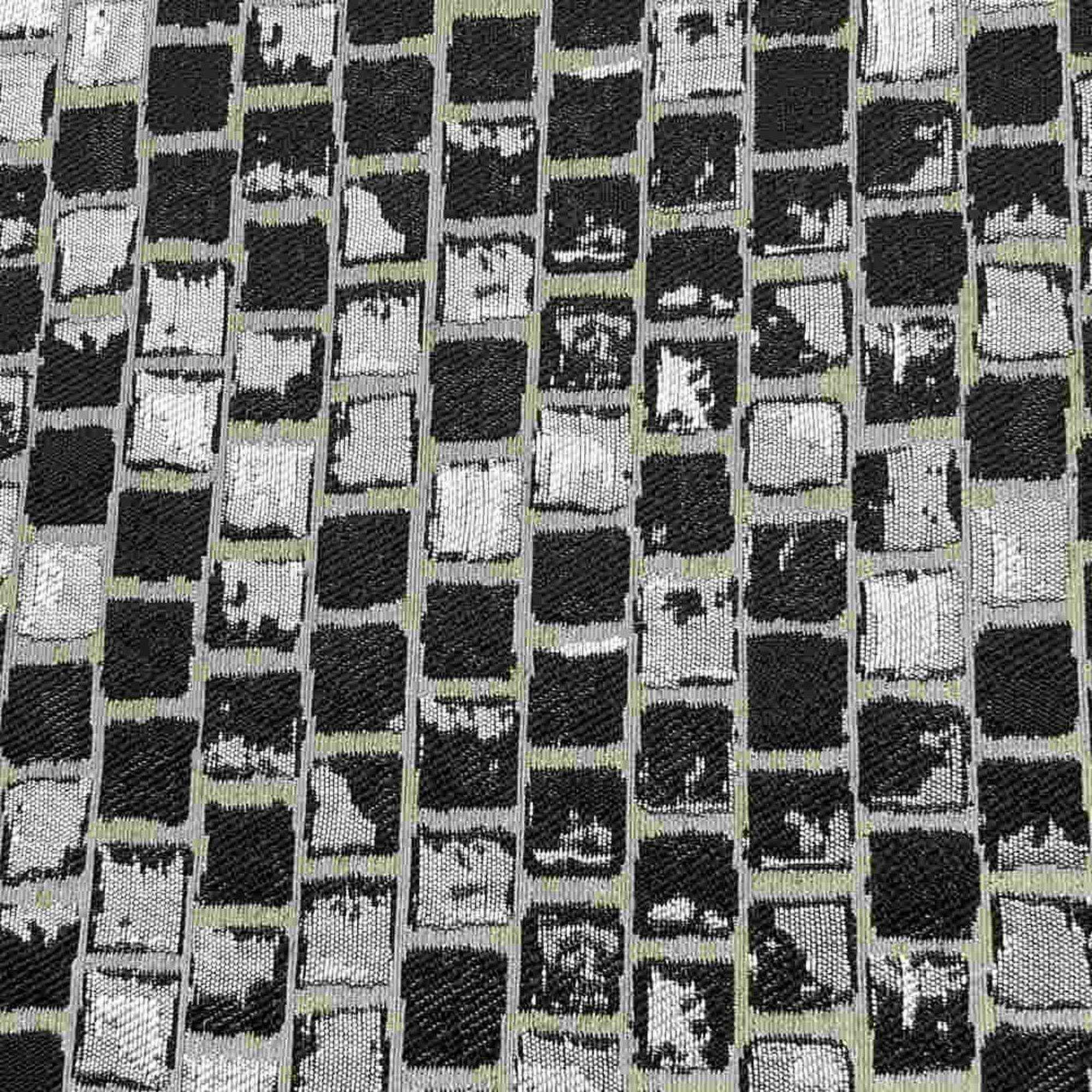 Onyx PATIO Jacquard Print Metallic Fabric by the Yard - 118 Inch Wide