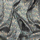 Sky Blue PATIO Jacquard Print Metallic Fabric by the Yard - 118 Inch Wide