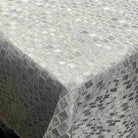 Silver PATIO Jacquard Print Metallic - Custom Tablecloths