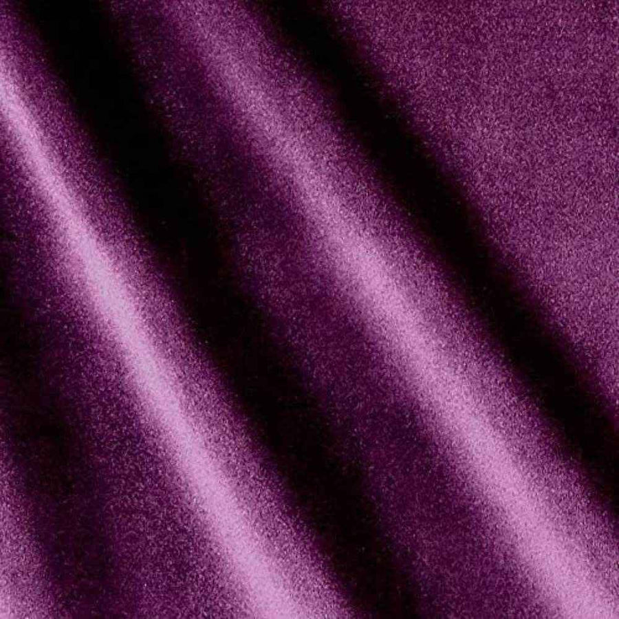 Plum Shiny Velvet Fabric by the Yard - 72 Inch Wide