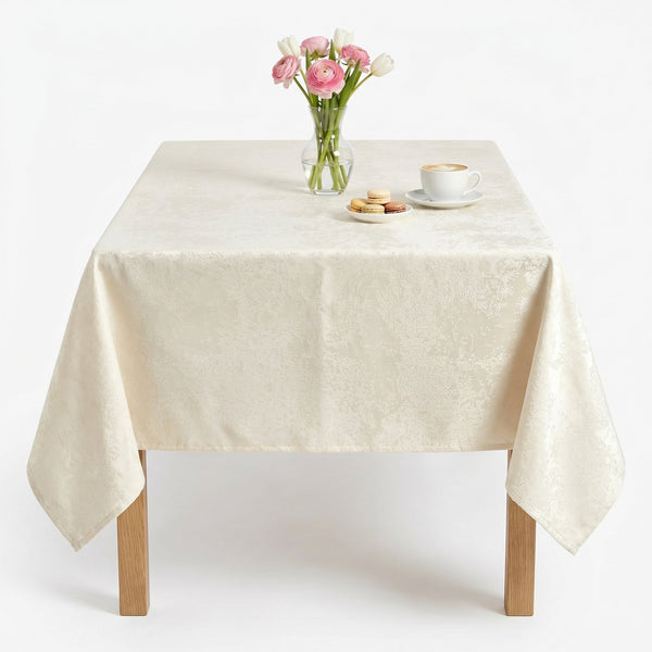 Portland Hights in White, made up as a tablecloth