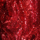 Red QUINCY Sequin Fabric on Mesh Material Fabric by the Yard - 52 Inch Wide
