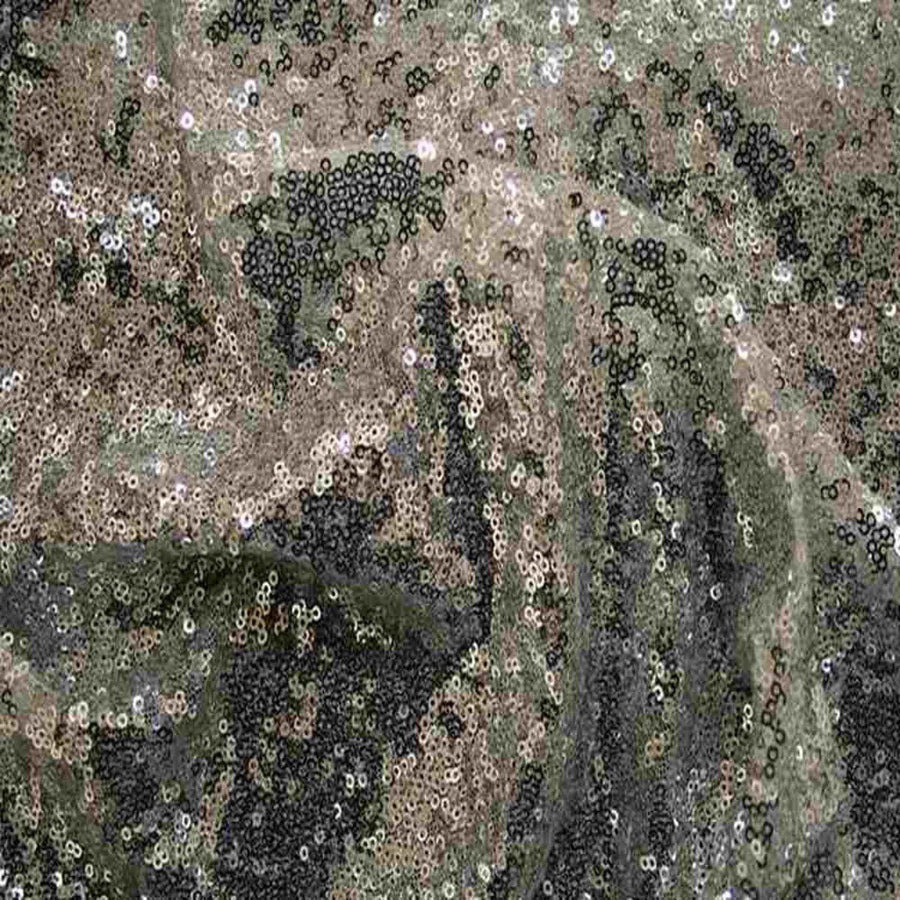 Dull Silver QUINCY Sequin Fabric on Mesh Material Fabric by the Yard - 52 Inch Wide