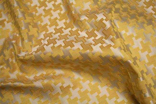 mustard RATTLE Jacquard Fabric by the Yard - 58 Inch Wide