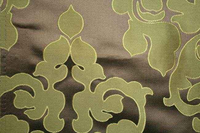 avocado REBA Jacquard Fabric by the Yard - 55 Inch Wide
