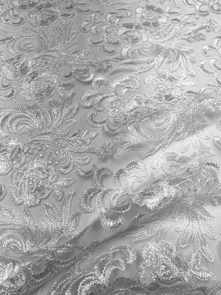 ivory REO Lace Fabric by the Yard - 54 Inch Wide