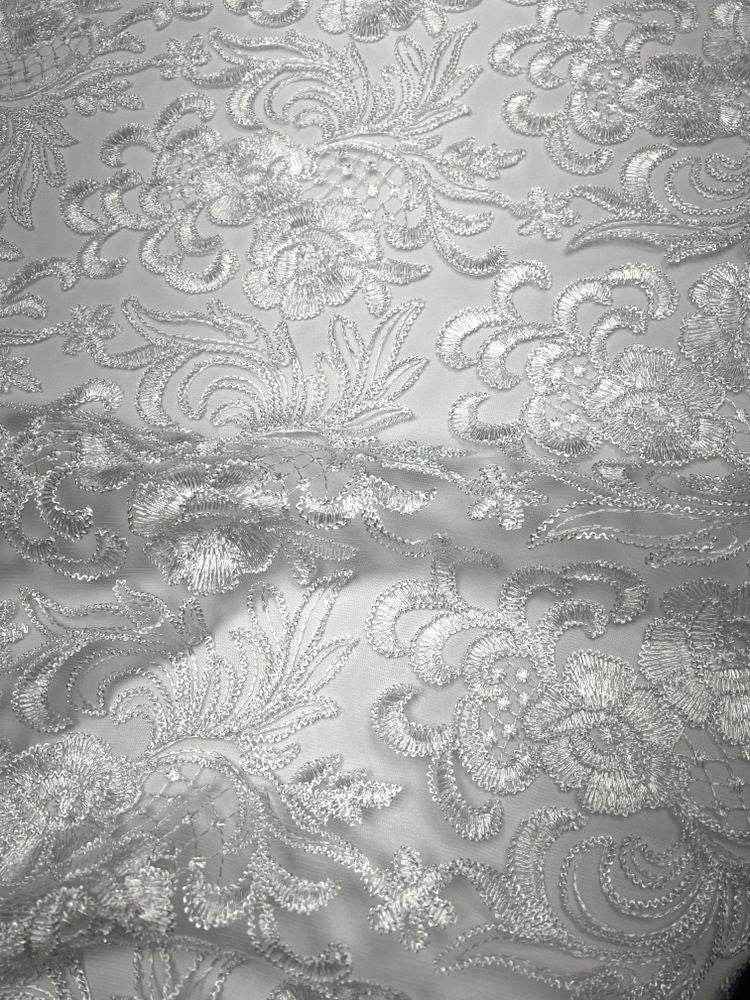 ivory REO Lace Fabric by the Yard - 54 Inch Wide