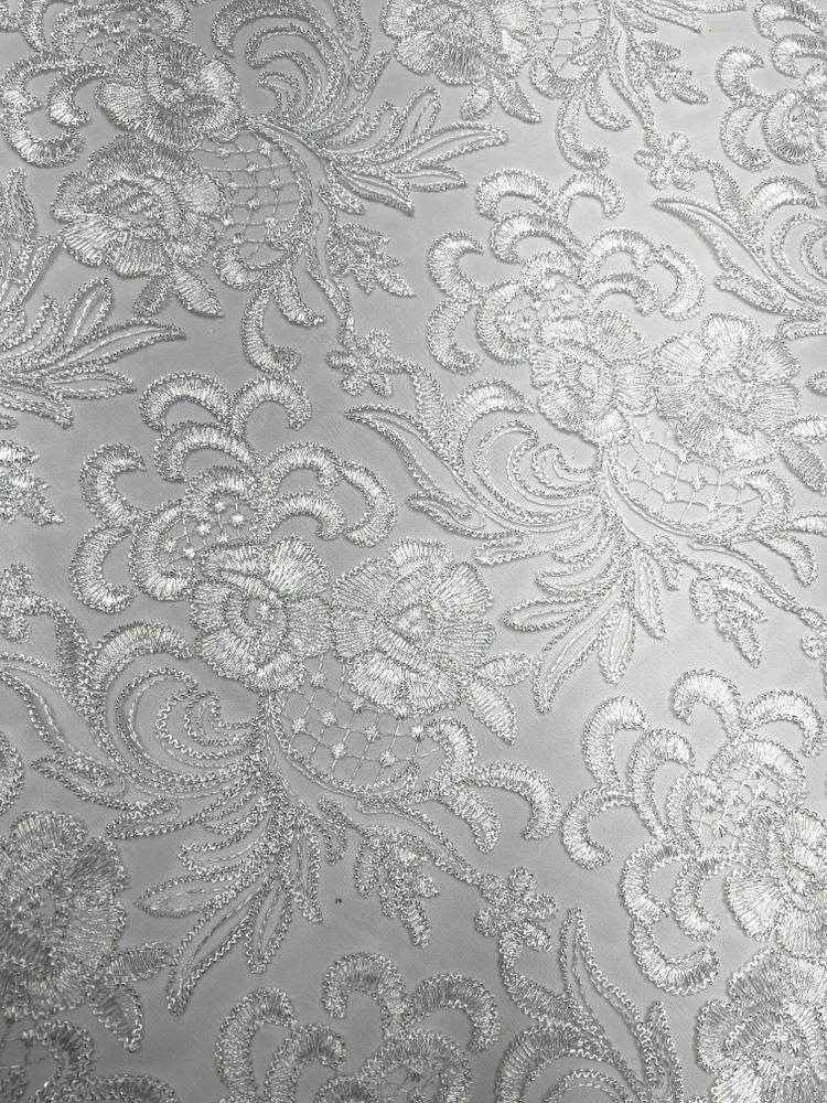 white REO Lace Fabric by the Yard - 54 Inch Wide