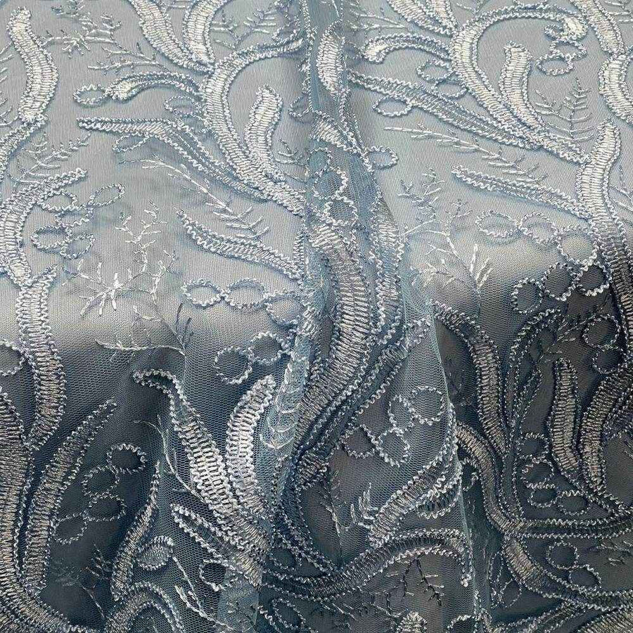 ice-blue RODEO Lace Fabric by the Yard - 54 Inch Wide