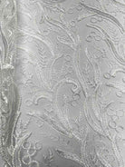 white-1 RODEO Lace Fabric by the Yard - 54 Inch Wide
