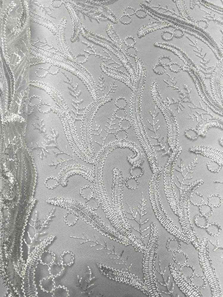 white-1 RODEO Lace Fabric by the Yard - 54 Inch Wide