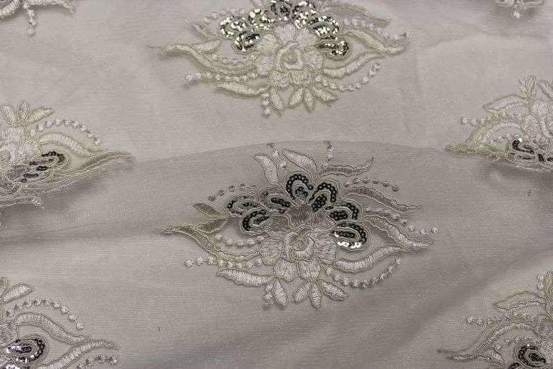 ivory ROUNDAROSE Lace Fabric by the Yard - 54 Inch Wide