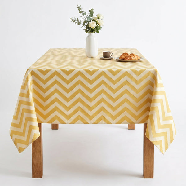 Rella in mustard-2, made up as a tablecloth