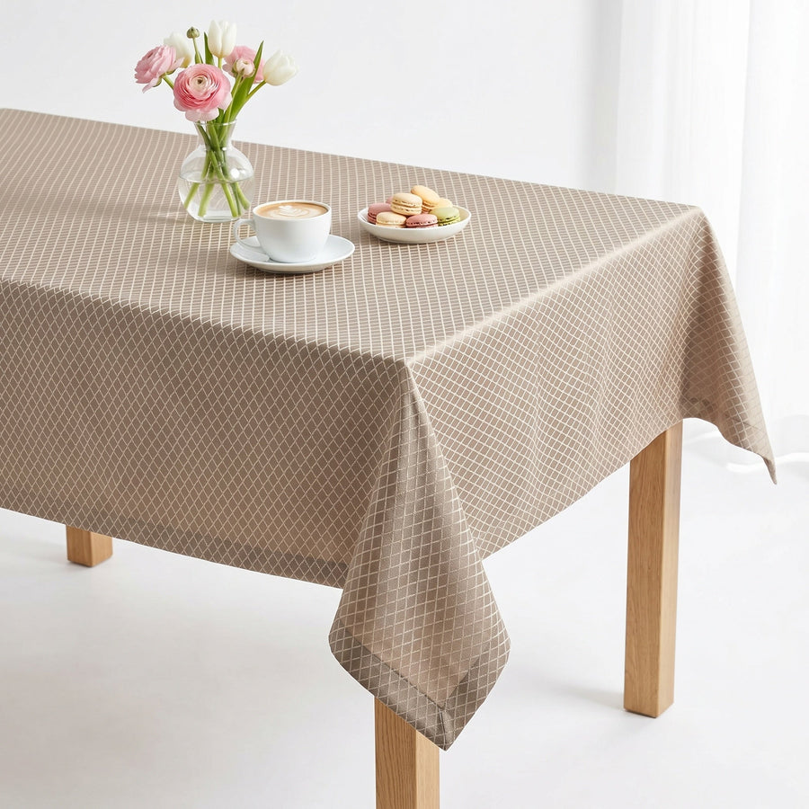Rene Taupe Tablecloth