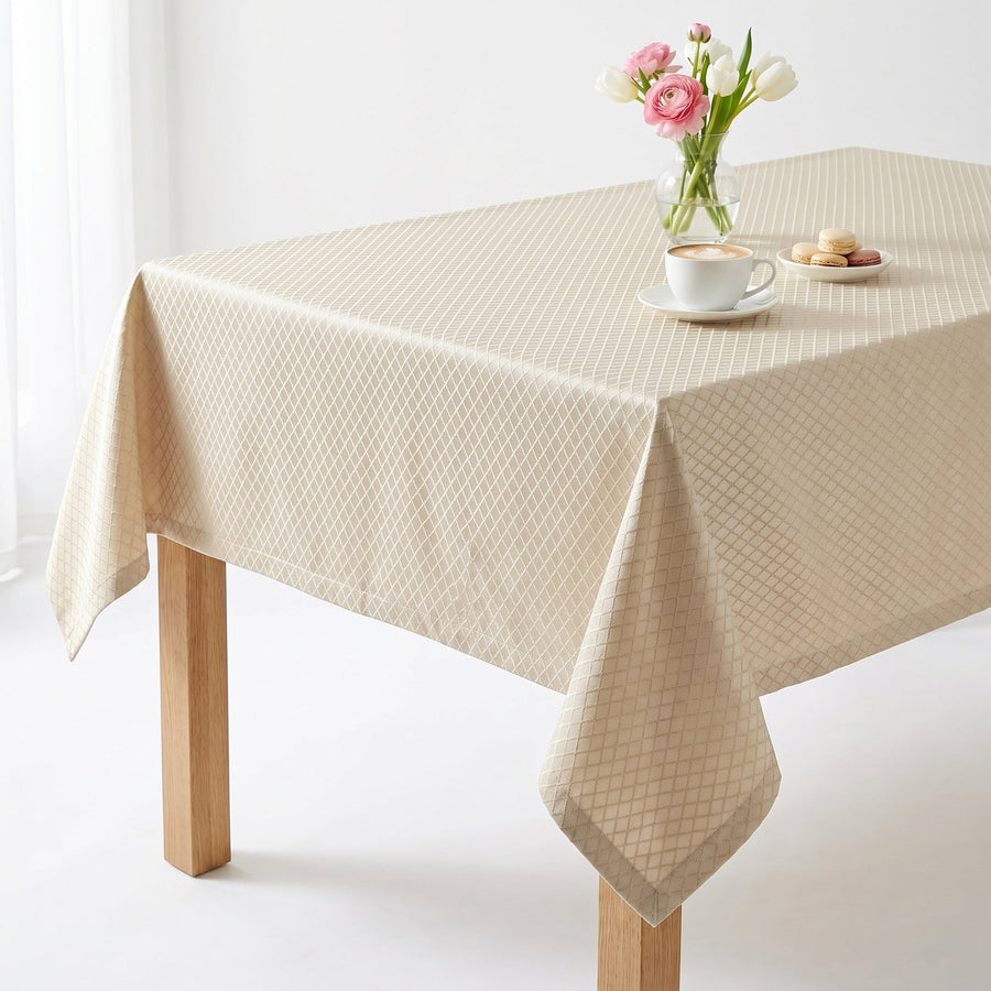Rene White Tablecloth