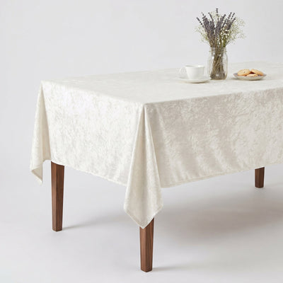 Riverdale Crushed Velvet Tablecloth – Natural