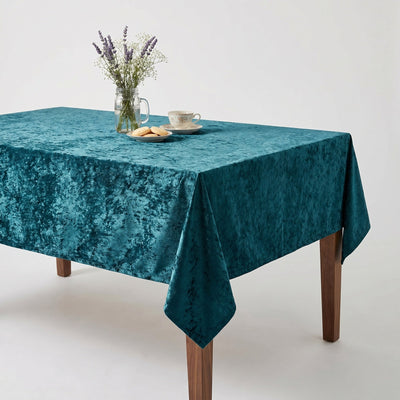 Riverdale Crushed Velvet Tablecloth – Navy