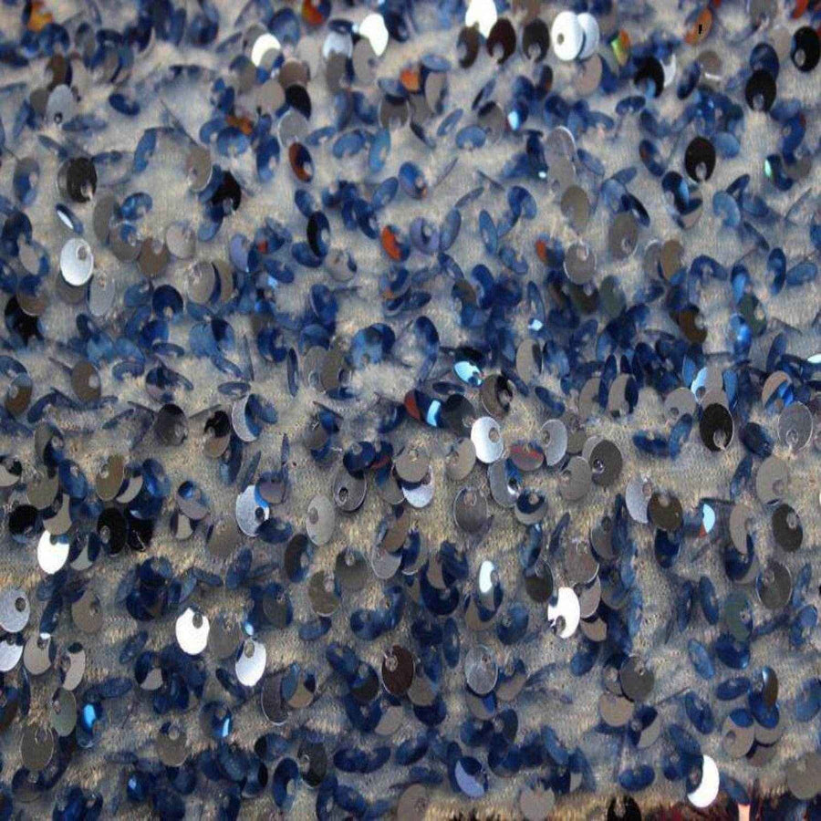 French Blue Stretch Velvet Sequin Fabric by the Yard - 48 Inch Wide