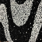 Black/White Selectra Waves Stretch Velvet Sequin Fabric by the Yard - 48 Inch Wide
