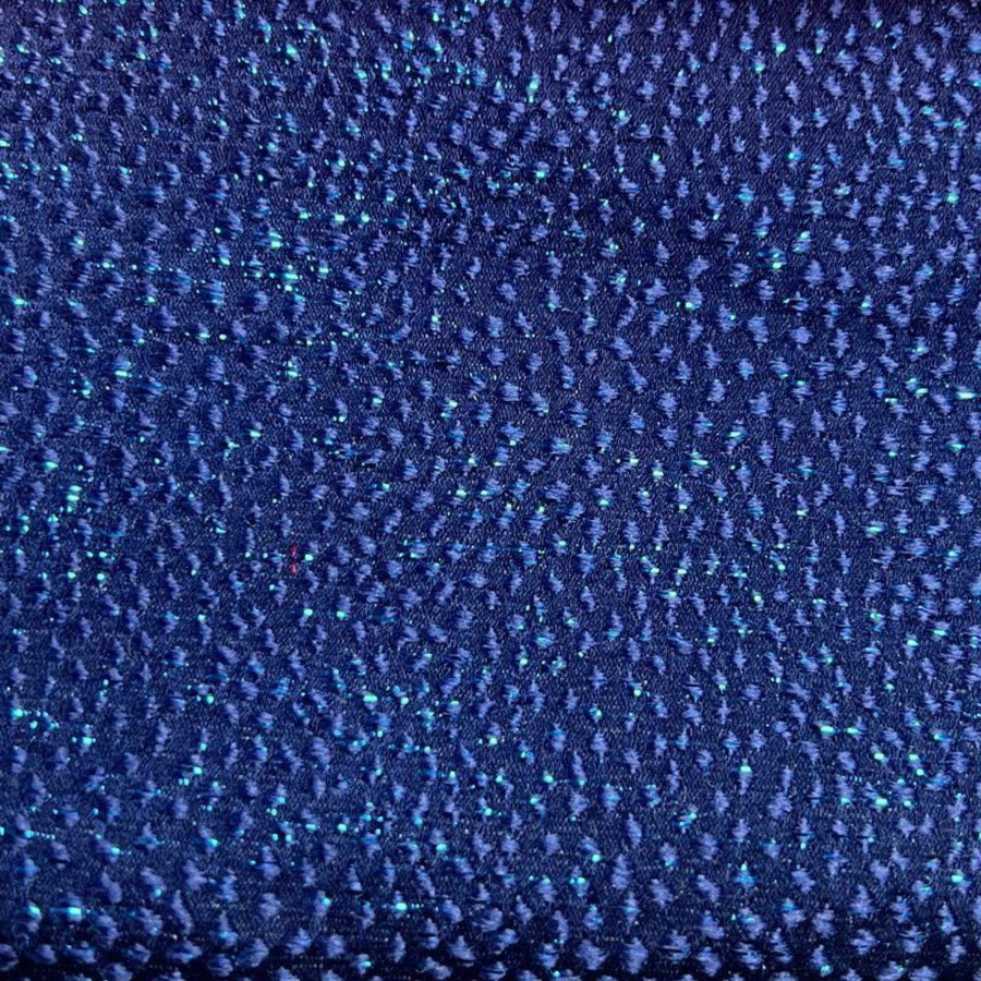 Deep Navy Sparkle Metallic Jacquard Fabric by the Yard - 115 Inch Wide