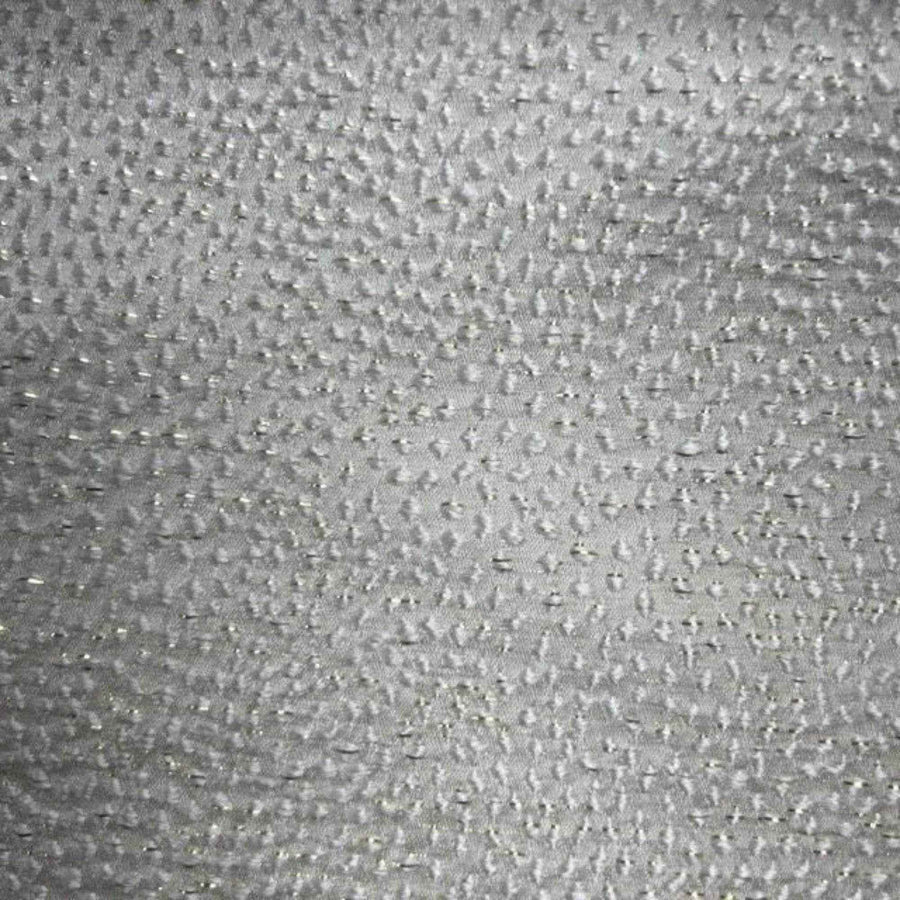 Ivory Sparkle Metallic Jacquard Fabric by the Yard - 115 Inch Wide