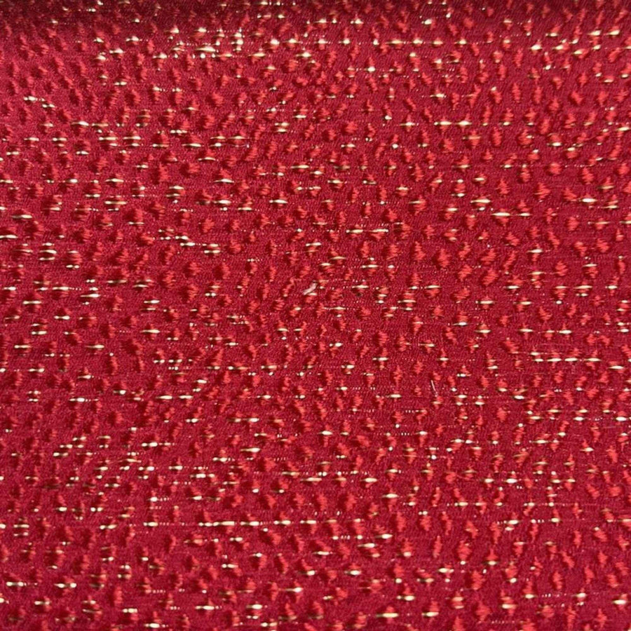 Red Sparkle Metallic Jacquard Fabric by the Yard - 115 Inch Wide