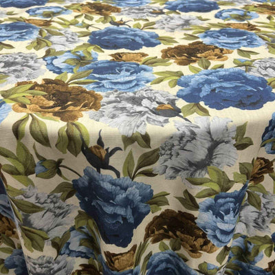 Spring Garden Digital Print Fabric – Blue
