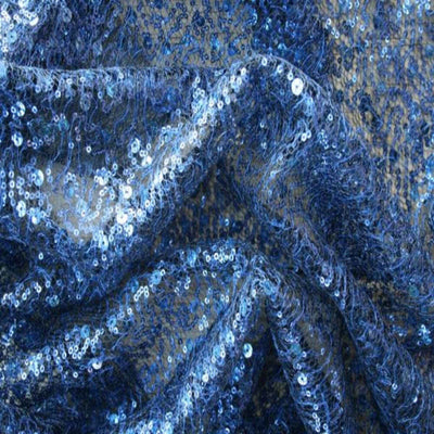 Sprinkle Sequin Fabric – Navy