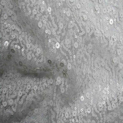 Sprinkle Sequin Fabric – White
