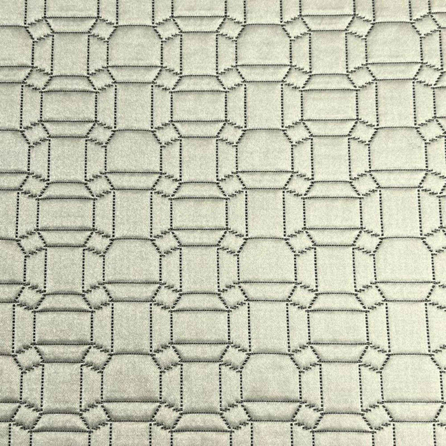 Champagne Square Jacquard Fabric by the Yard - 115 Inch Wide