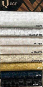 Alabaster Square Jacquard Fabric by the Yard - 115 Inch Wide