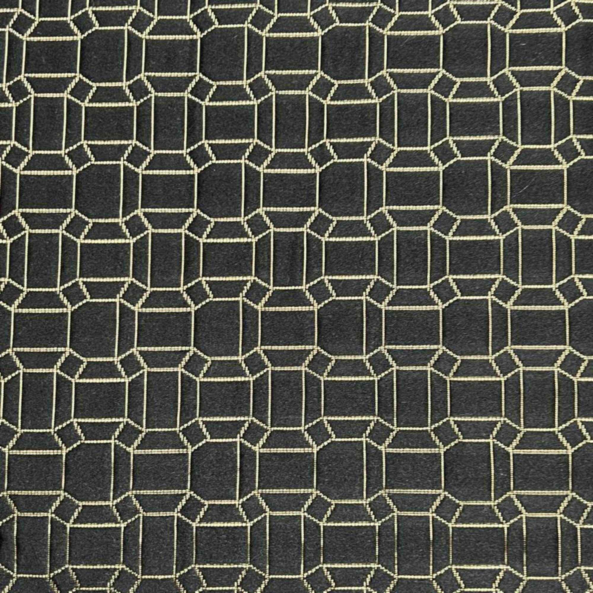 Midnight Square Jacquard Fabric by the Yard - 115 Inch Wide