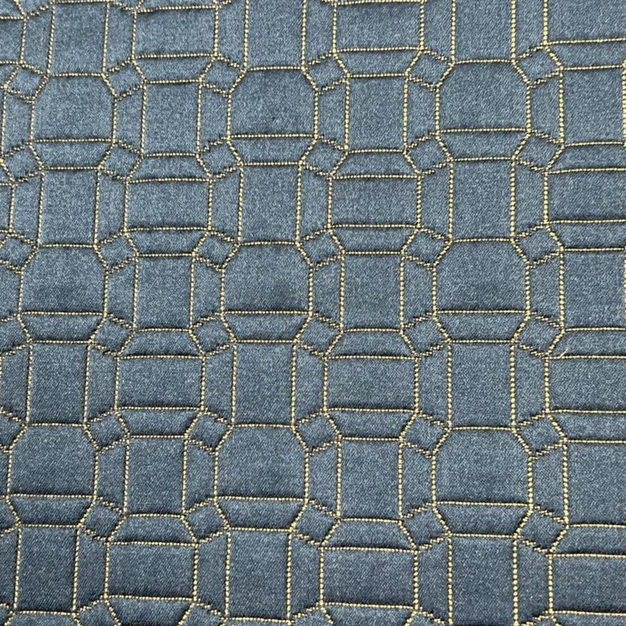 Navy Square Jacquard, Quilted Look - Custom Tablecloths