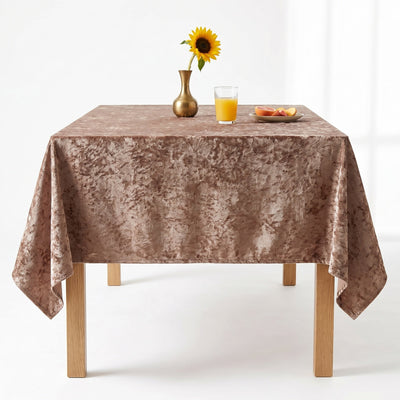 Shadow Crushed Velvet Tablecloth – Blush