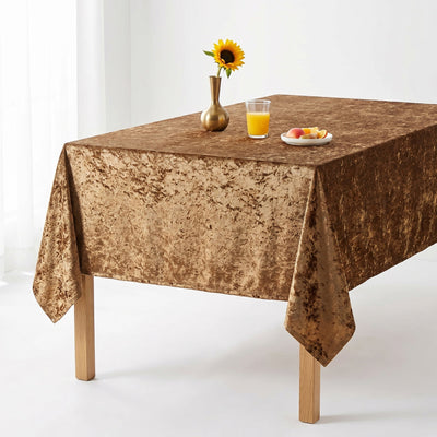 Shadow Crushed Velvet Tablecloth – Gold