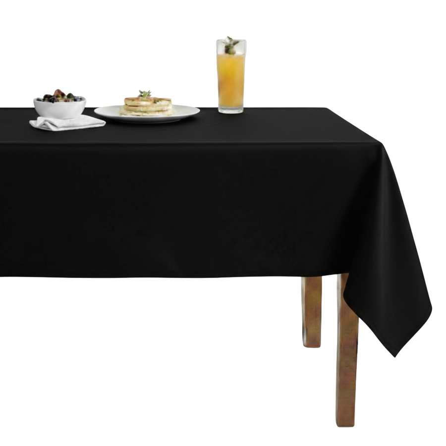 Velveteen72 Solid Plain Velvet Tablecloth – Black