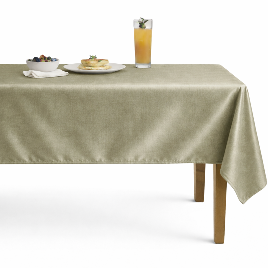 Velveteen72 Solid Plain Velvet Tablecloth – Soft Green