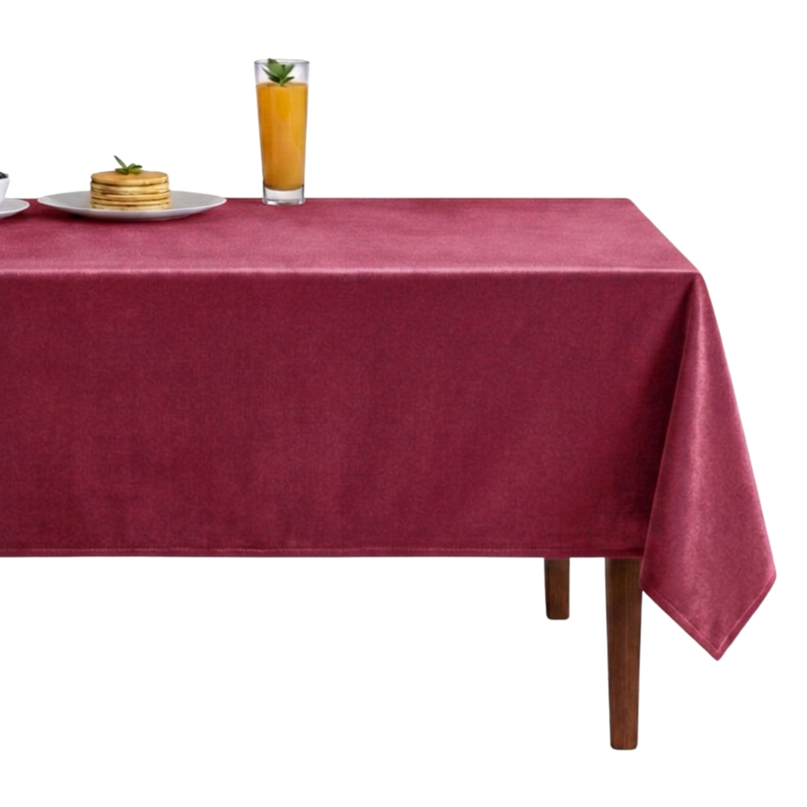 Velveteen72 Solid Plain Velvet Tablecloth – Malaga