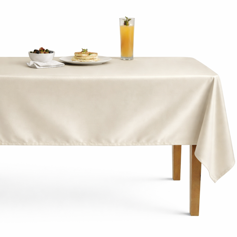 Velveteen72 Solid Plain Velvet Tablecloth – Antique White