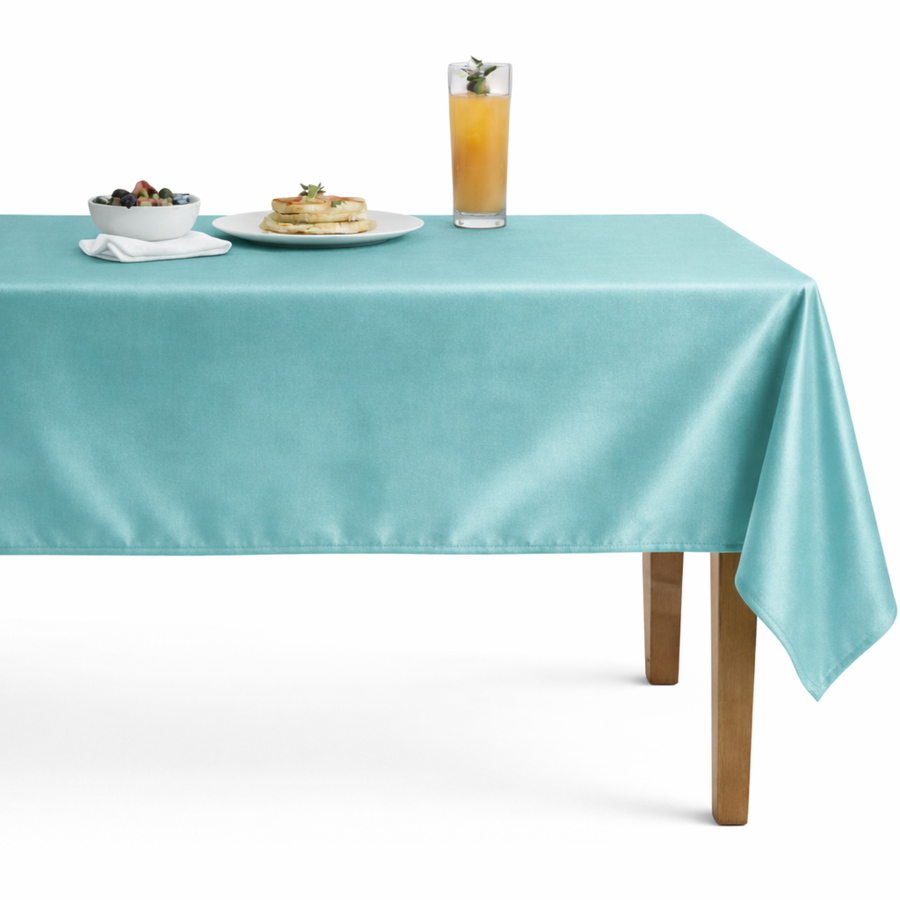 Velveteen72 Solid Plain Velvet Tablecloth – Aqua