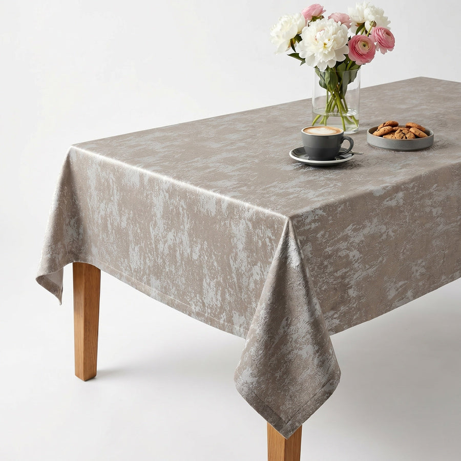 Stardust Grey Silver Tablecloth