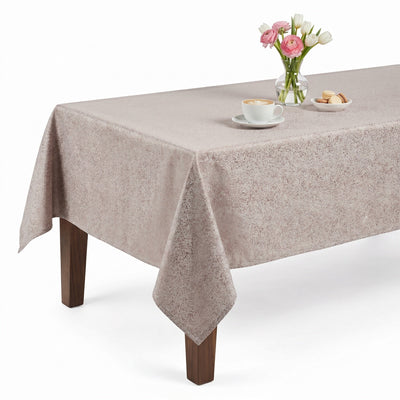 Starlight Metallic Jacquard Tablecloth – Blush
