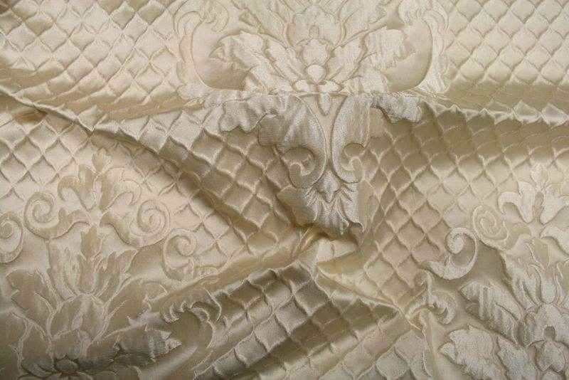 champagne TIMES Jacquard Fabric by the Yard - 55 Inch Wide