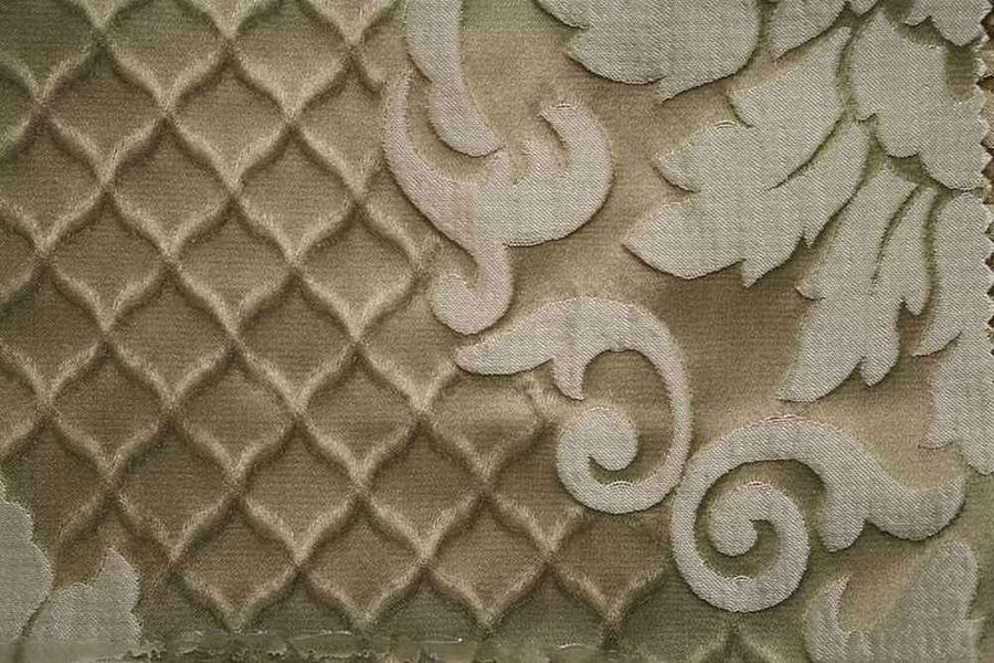 mocha TIMES Jacquard Fabric by the Yard - 55 Inch Wide