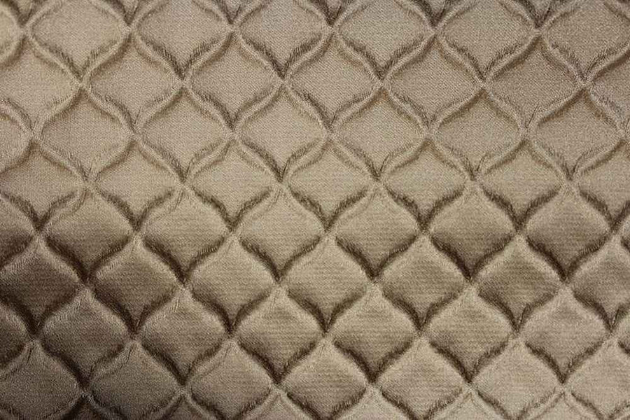 taupe TIMES TABLE Jacquard Fabric by the Yard - 58 Inch Wide