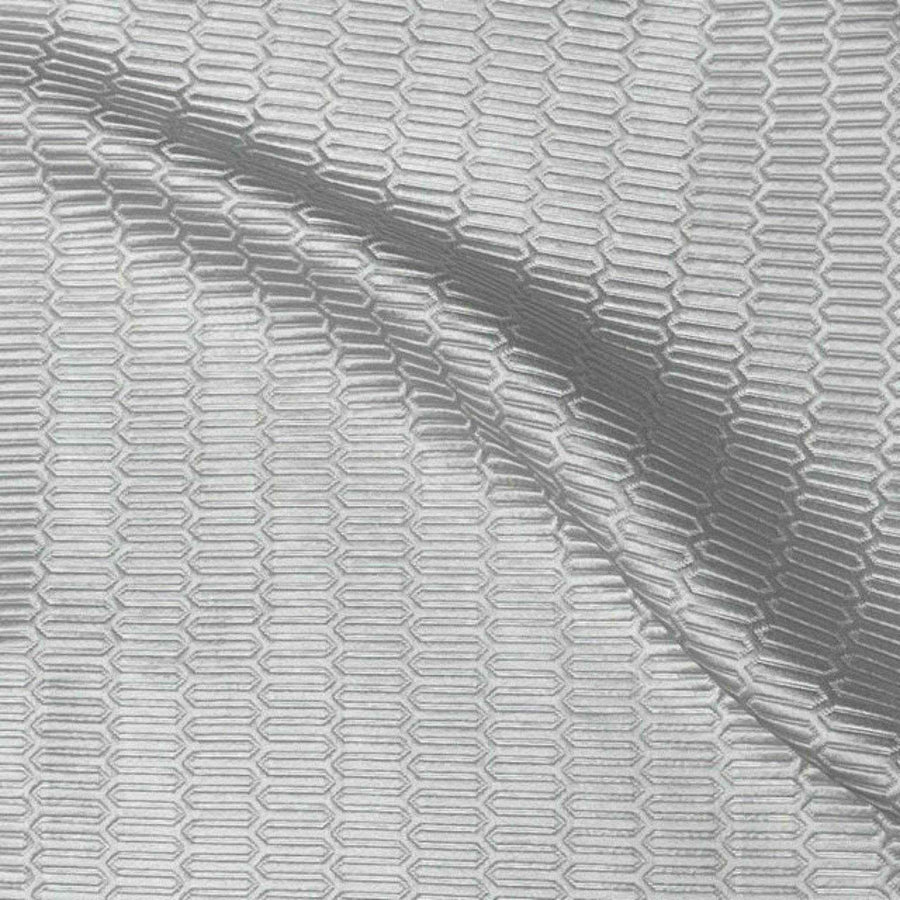 White Track Jacquard Fabric by the Yard - 115 Inch Wide