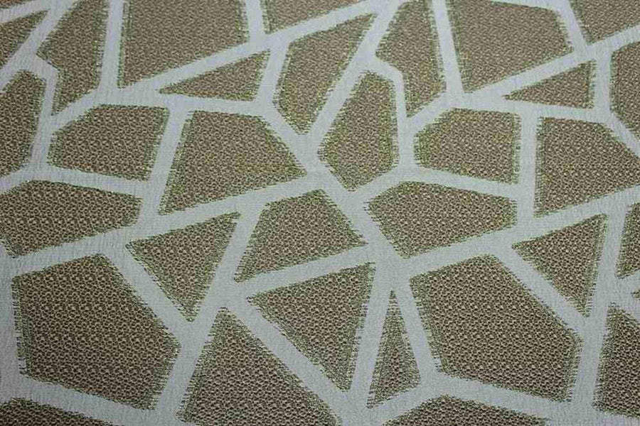 Gold Triangle Metallic Jacquard Fabric by the Yard - 58 Inch Wide